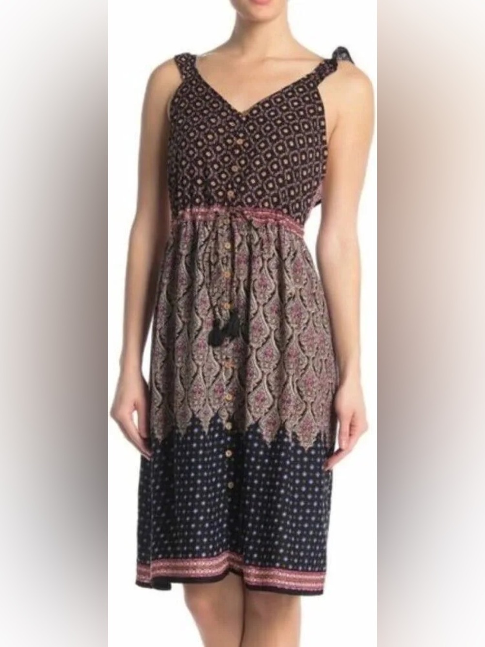 Anthropologie Raga Into The Horizon Ruffled Backless Dress L